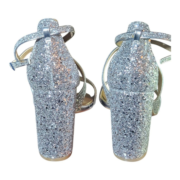 Jewel Badgley Mischka Heels Size 11 Silver - Picture 7 of 8